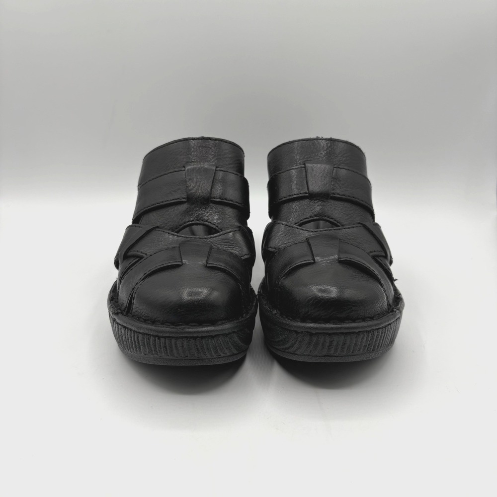 BORN Clog Women's Size 6 Black Leather Slip On Comfort Shoes NWOB - Picture 2 of 10